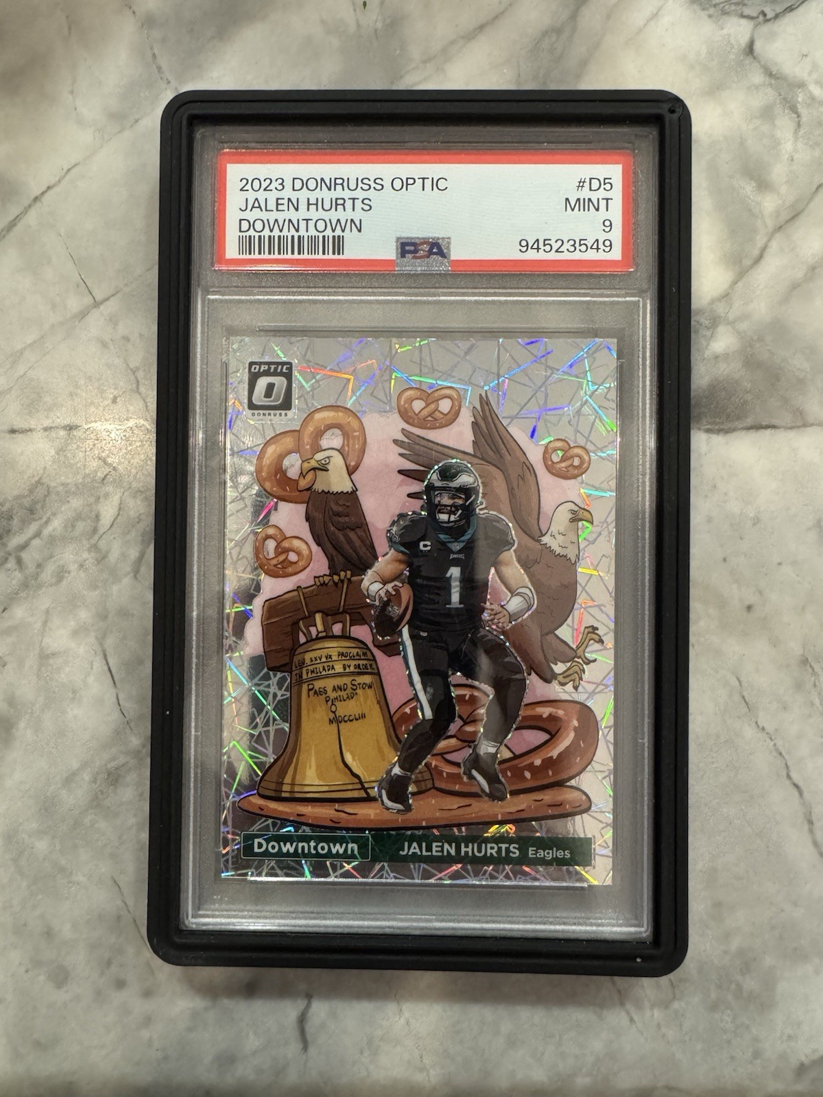 2023 Panini Donruss Optic - Downtown Jalen Hurts #D-5 PSA 9 Eagles