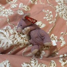 2000 Ty Beanie Baby Springy the Lavender Bunny with TAGS stuffed toy animal 2