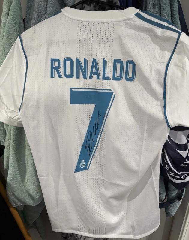 Cristiano Ronaldo Signed Real Madrid 2018 UCL Final Kyiv Jersey