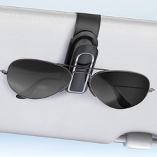 Sunglass Holder for Car 2 Pack, One-Handed Operation, Gentle  Secure Hold, Sil