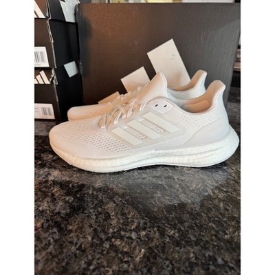 Adidas Pureboost 23 Mens Running Shoes Triple White IF2374 Size 10.5