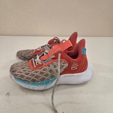 Under Armour Curry Flow 9 Basketball Shoes Orange Youth 3.5Y 3025731-101