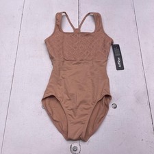 So Danca Leotard Womens Small Copper Lace Overlay Racerback Lined BY28 Ballet