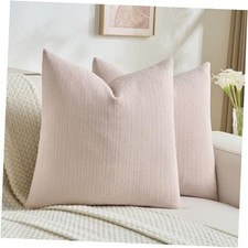 Decorative Throw Pillow Covers 18x18 Inch Set of 18" x 18" Pack of 2 Pink
