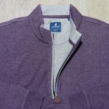 JOHNNIE-O Mens M MEDIUM SULLY PULLOVER 1/4 ZIP ROYAL PLUM PURPLE GOLF SWEATSHIRT