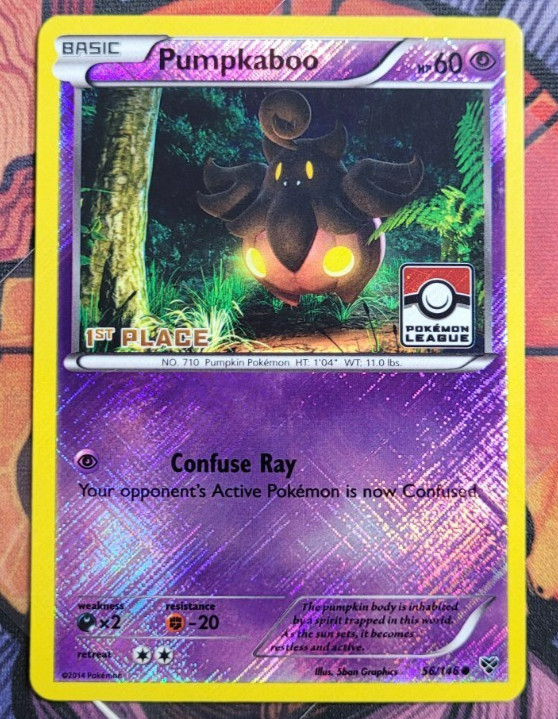 Pumpkaboo 56/146 Pokemon League 1st Place Promo Prize Pokemon Card TCG English