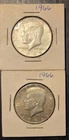 1966 Kennedy Half Dollars Both Coins Included In Auction