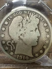 1910 Barber Silver Half Dollar