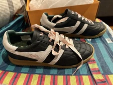 Gola X Anthropologie Wmn Size 8.5 Brand New Stadium Sneakers Black/White/Pink 