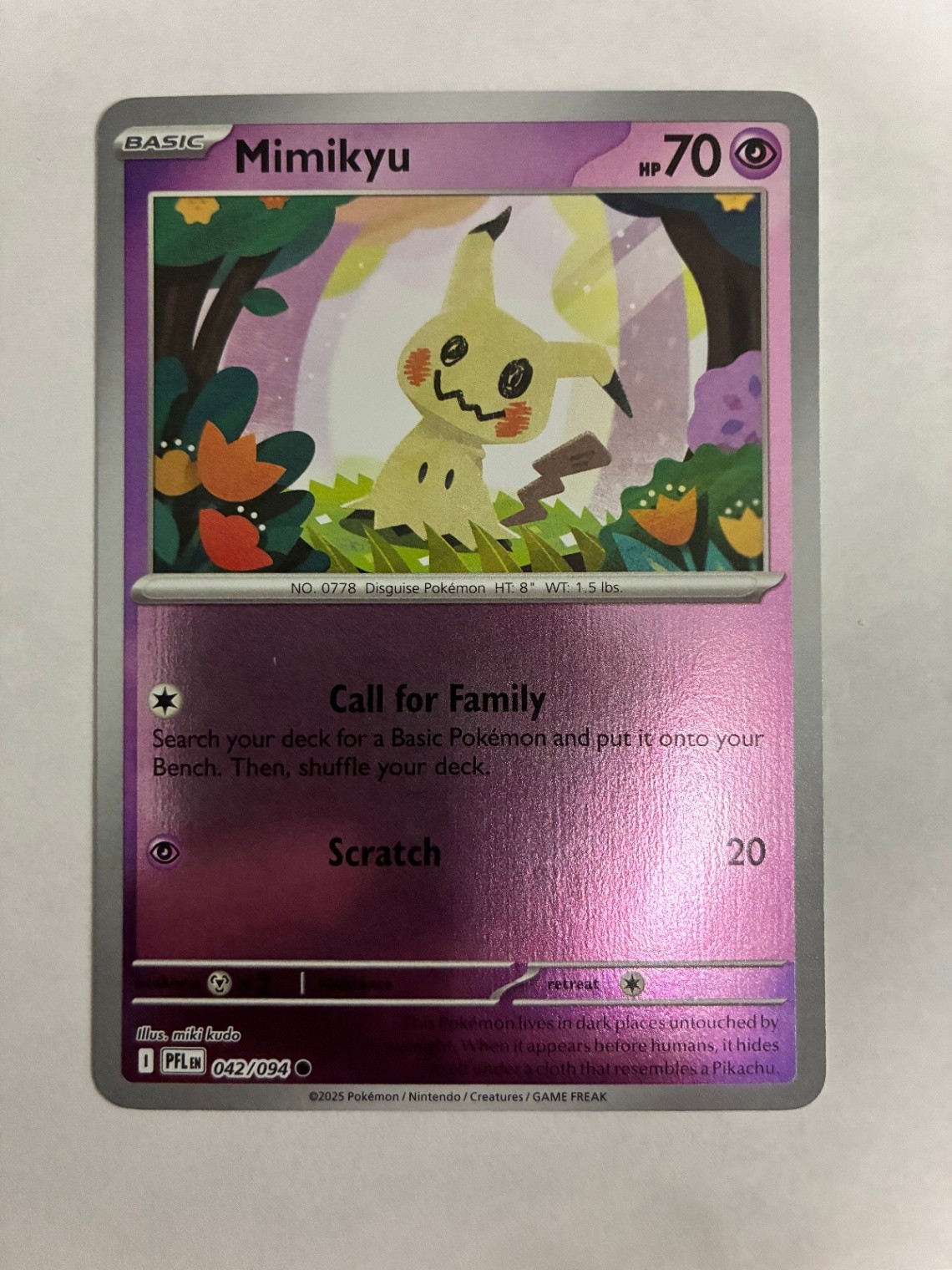 Mimikyu Common ME02: Phantasmal Flames 042/094 NM