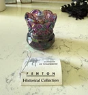 Fenton Amethyst Carnival Glass Toothpick/Candle Holder Fine Cut & Block Pattern