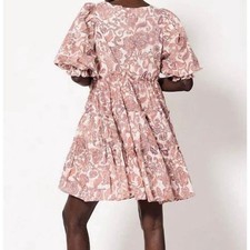 NEW NWT Cleobella Sample Sale Lavina Mini Dress Amara Floral Small Pink Blue