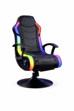 X Rocker Bolero RGB LED Gaming Chair Stereo Audio Subwoofer Black Used