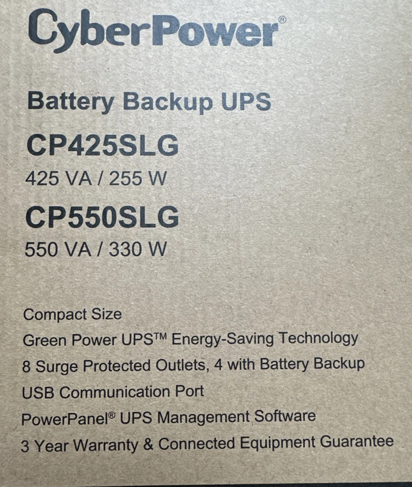 CyberPower Battery Back Up UPS Model CP425SLG /CP550SLG - Image 2 of 4