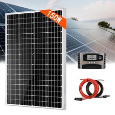12V Solar Panel Kit 150W Watt Solar Battery Charger Caravan Motorhome Off Grid
