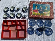 Blue Willow Little Hostess Vintage Tea Set  Box