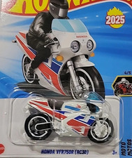 Hot Wheels Honda VFR750R RC30 MOTO 4/5 224/250 Diecast Motorcycle New 2025 White