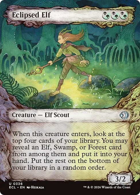 Showcase ECLIPSED ELF x1 mtg NM-M Lorwyn Eclipsed 1 Unc