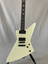Electric Guitar Explorer Eet Fuk Middle Finger Inlays Cream Yellow EX Style