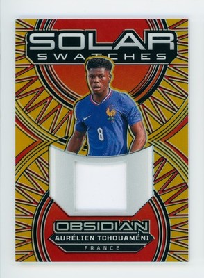 2024-25 Aurelien Tchouameni Panini Obsidian Gold Flood Real Madrid Jersey 8/10