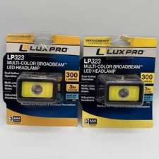 Lux PRO Multi-Color Broadbeam LED Headlamp 300 Lumens Spot & Flood LP323