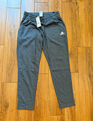 adidas Men's Dark Grey Heather Track Pants/ jogger Size L Drawstring Pockets