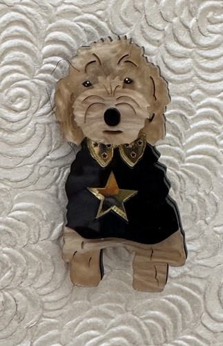Hund Vintage Stil Acryl Brosche Anstecknadel