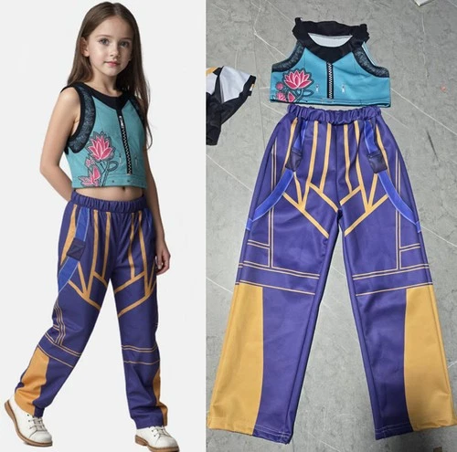 Kid Girls KPop Demon Hunters Rumi Costume SwordToy Mira Zoey Cosplay Fancy Dress - Picture 25 of 35