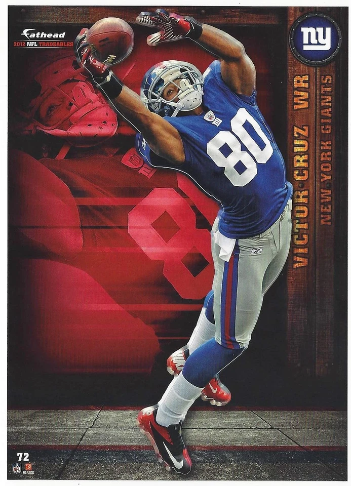 PEGATINA HAKEEM NICKS FATHEAD INTERCAMBIABLES NCU TARHEELS NEW YORK GIANTS 2012 #69 Foto 3 de 4