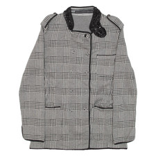 Ermanno Scervino Knit Jacket White Houndstooth Womens S