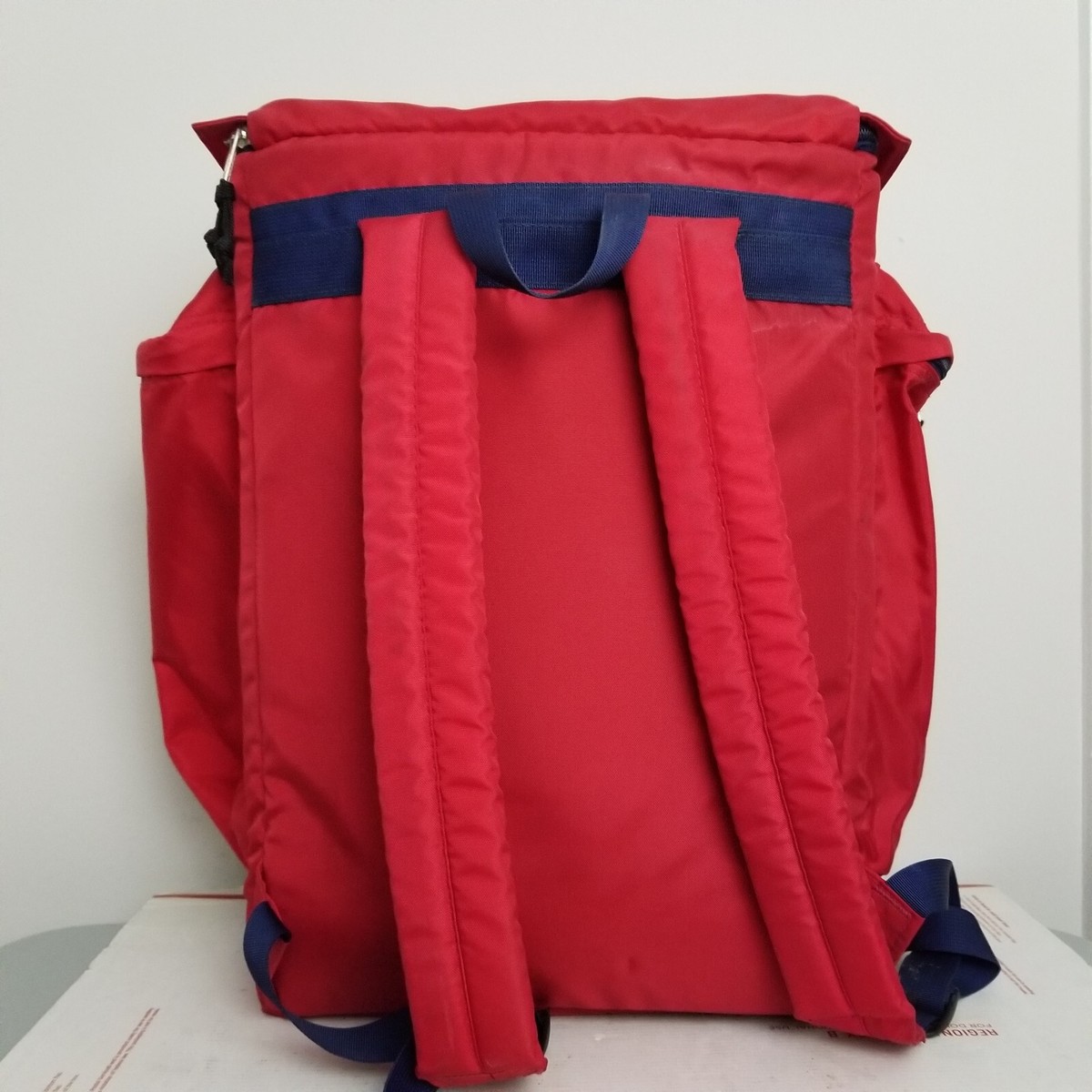 Vintage LL Bean Cooler Ice Chest Bag Backpack Red Hiking Insulated