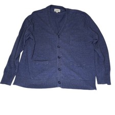 Goodfellow and Co Blue Cardigan Sweater Mens Size XL Front Breast Pocket