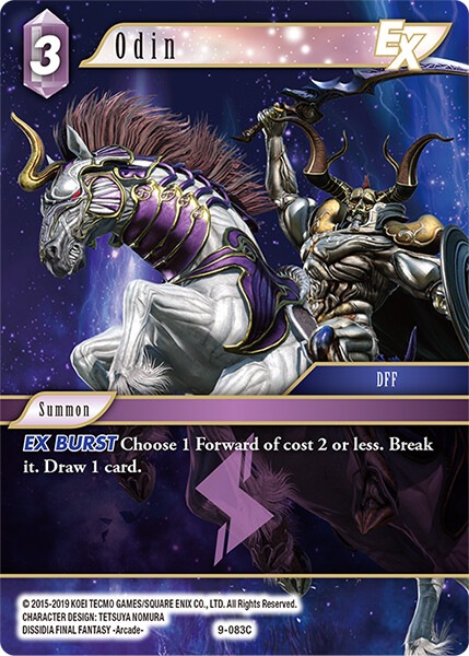 Near Mint FFTCG Odin EX - 9-083C Opus IX Final Fantasy TCG | eBay