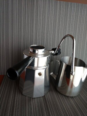 Vintage Cappuccino 3 Item Deal: Small Neapolitan SAC Flip & Drip Espresso Maker 