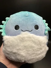 Squishmallow Bearded Dragon Cella 8" Fuzzy belly purple and teal plush NEW w tag