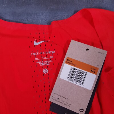NIKE Aeroswift Running Singlet Jersey Mens Size 2XL Bright