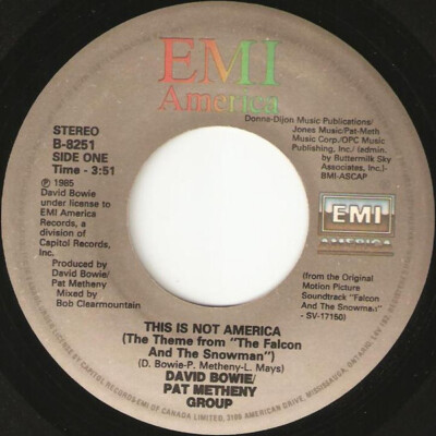 David Bowie / Pat Metheny Group - This Is Not America - EMI