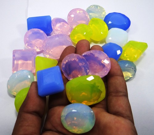 Natural 1750Ct Ethiopian mix Fire Opal mix Cut Loose Gemstone Certified22pcs lot - Picture 8 of 11