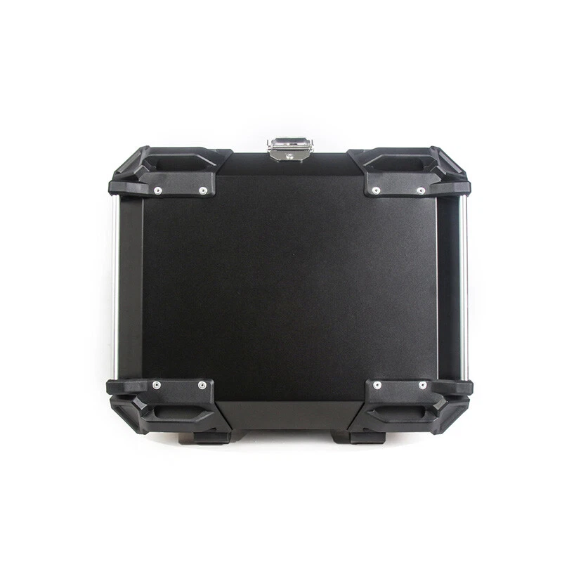 45L Motorcycle Rear Top Box Luggage Aluminium Tail Carrier Case Universal Silver - Image 4 of 4
