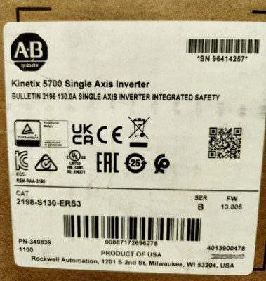 AB Factory Sealed 2198-S130-ERS3 S e r B Kin e tix 5700 FW 13.005 2198S130ERS3