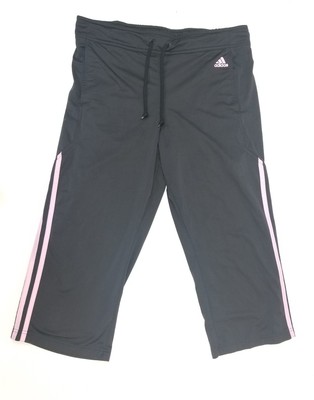 Adidas climalite women capri pink size medium 3 stripes | eBay