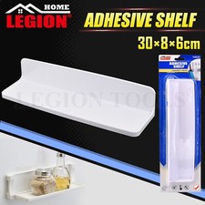 Self Adhesive Bathroom Shelf No Drill Wall Mounted Storage Rack Organiser Works