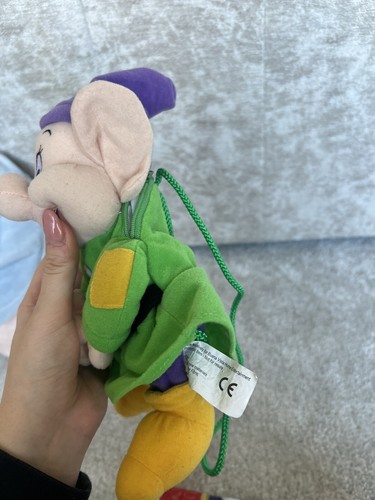Snow White & The Seven Dwarfs Dopey 9" Small Backpack Bag Disney - Picture 3 of 3