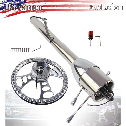 Street Rod Chrome 30" Tilt Steering Column W/O Ignition Column Shift | Pirate Mfg - Foto 12