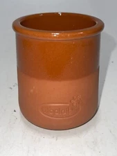 VTG YOPLAIT Small Clay Dip Glazed Terra Cotta Saveur d'Autrefois