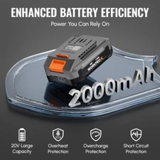 WORKPROX 20V 2.0Ah Li-Ion Battery Pack Type-C Fast Charge & LED Display Screen