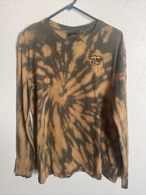 Empyre Mushroom Brown Green Tie Dye Long Sleeve T Shirt Psychedelic So Far  Gone