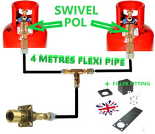 Ricarica Propano Gas Gpl Kit 2 Bottiglie Set Rv Camper 4 Metri Gas Tubo
