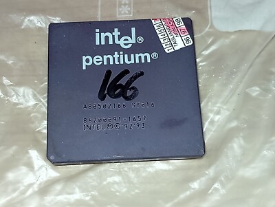 CPU PROZESSOR Intel Pentium 166 166Mhz A80502166 Sockel5 / Sockel 7 '92-'93 ok