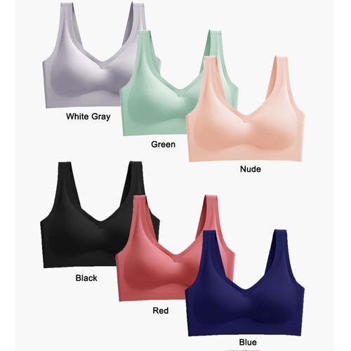 Seamless Women Bras Intimate Comfort Sport Style Brassiere Wireless Underwear bh - Picture 4 of 18